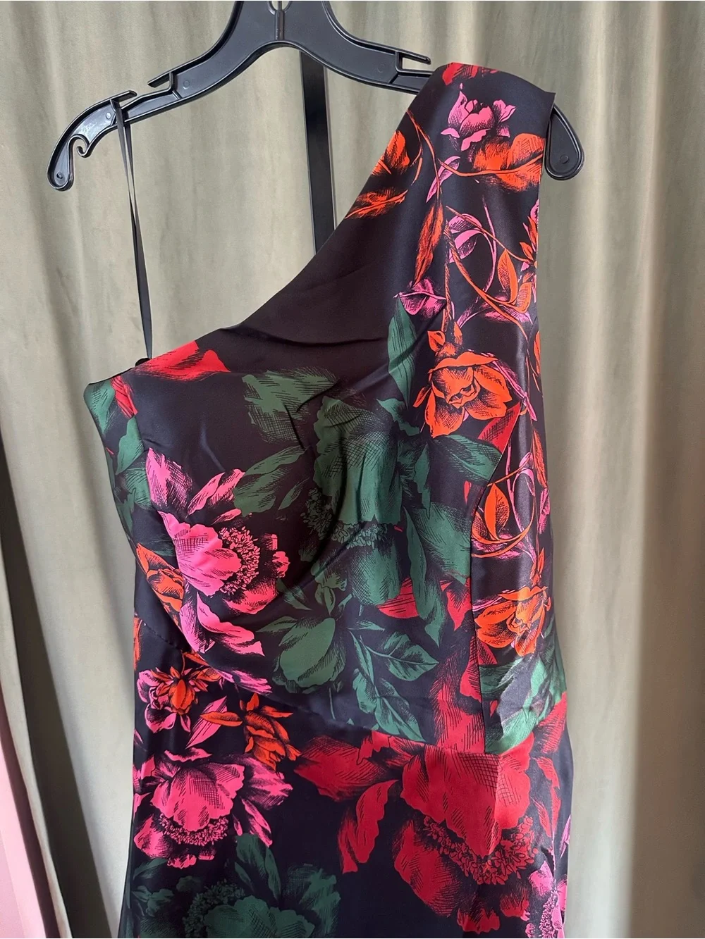 Hutch Cassandra One-Shoulder Black Floral Maxi Dress - Picture 3 of 7